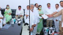 MLC Kavitha Aling TRS MLC's Meet Minister Errabelli Dayakar Rao