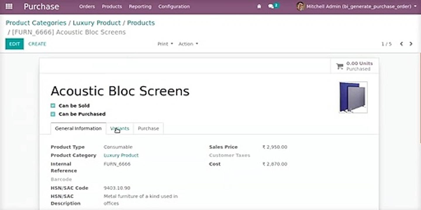 How to Create Purchase Orders Directly from Product Categories based on Product Vendor | Odoo