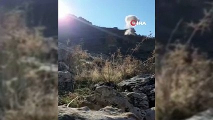 Terör örgütüne ait sığınak ve depolar böyle imha edildi