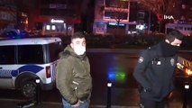 Ataşehir'de kısıtlamayı ihlal eden alkollü gençler otomobille evin bahçesine girdi