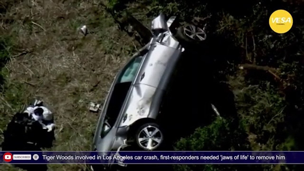Tiger Woods involved in Los Angeles car crash, first responders needed 'jaws of life' to remove
