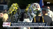 Pangulong Duterte, hinimok ang mga Pilipino na isantabi ang pagkakaiba at patuloy na magtulungan kasabay ng selebrasyon ng 35th anniversary ng EDSA People Power Revolution