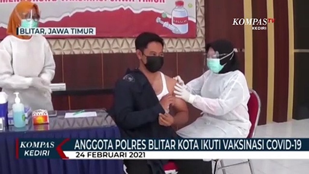 Puluhan Anggota Polres Blitar Kota Terima Vaksinasi Covid-19