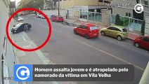Homem assalta jovem e é atropelado pelo namorado da vítima em Vila Velha