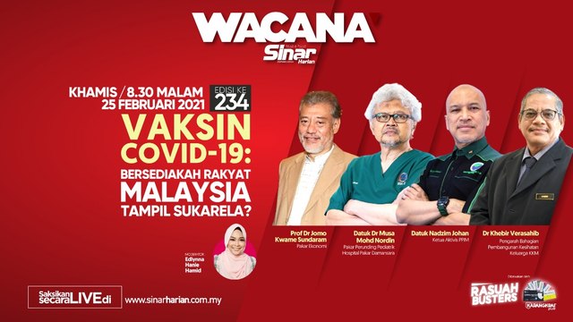 [LIVE] Vaksin Covid-19: Bersediakah rakyat Malaysia tampil sukarela?