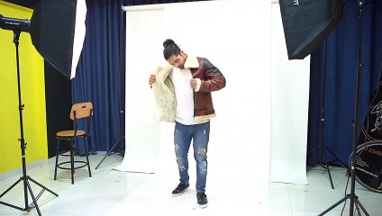 Shearling Aviator Leather Jacket