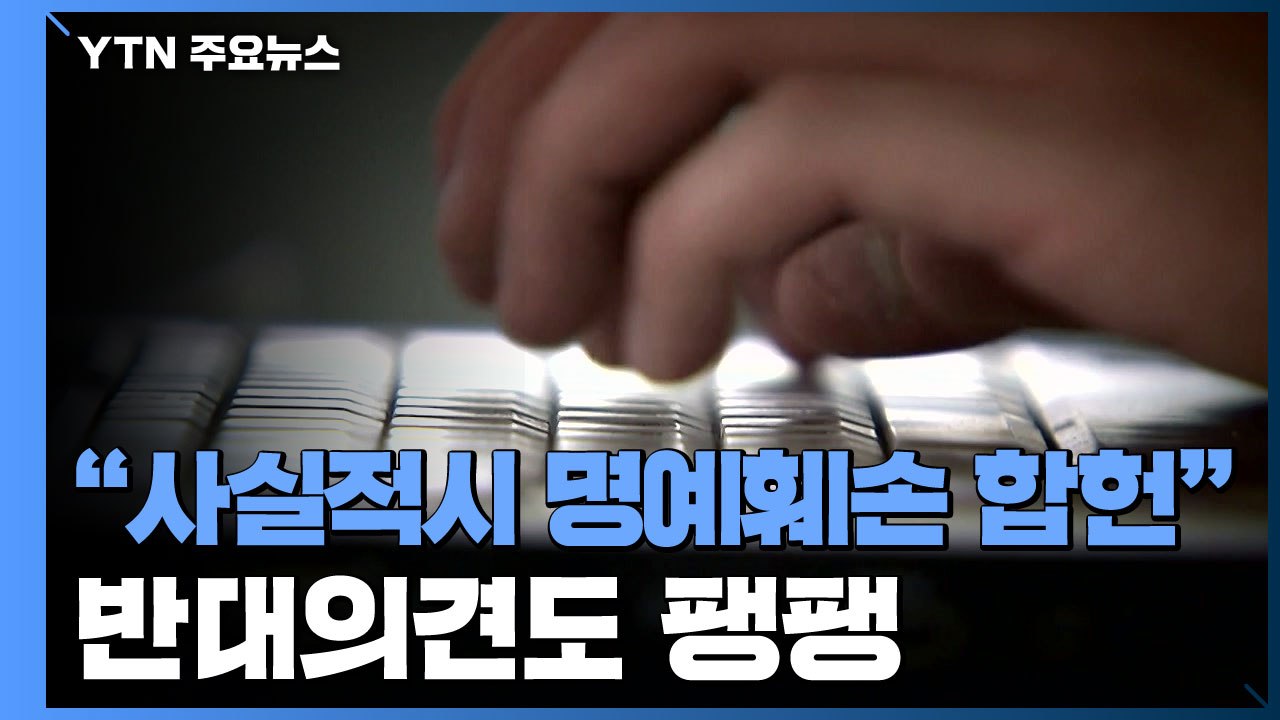 헌재 "사실 말해도 명예훼손 처벌은 합헌"...반대의견도 팽팽 / YTN