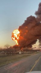 Enorme explosion d'un train de marchandises  au Texas