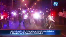 Intento de fuga en cárcel de Guayaquil: 13 reos fueron recapturados