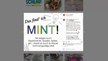 Instagram-Programm: "Das find' ich MINT!"