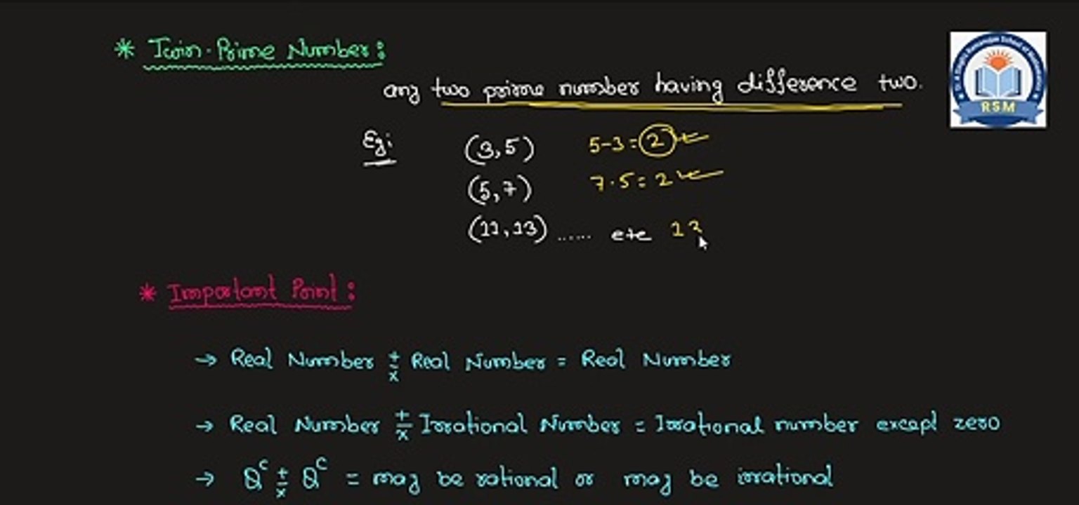 Composite - Coprime - Twin Prime & Complex Numbers - Basic Matha1