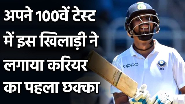 Ishant Sharma hits his first International six off Jack Leach in Pink Ball Test | वनइंडिया हिंदी