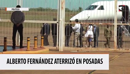 Alberto Fernández aterrizó en Posadas