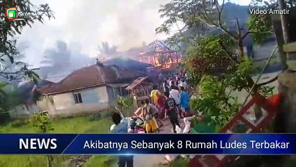 Kebakaran di Lebak 8 Rumah Ludes Terbakar
