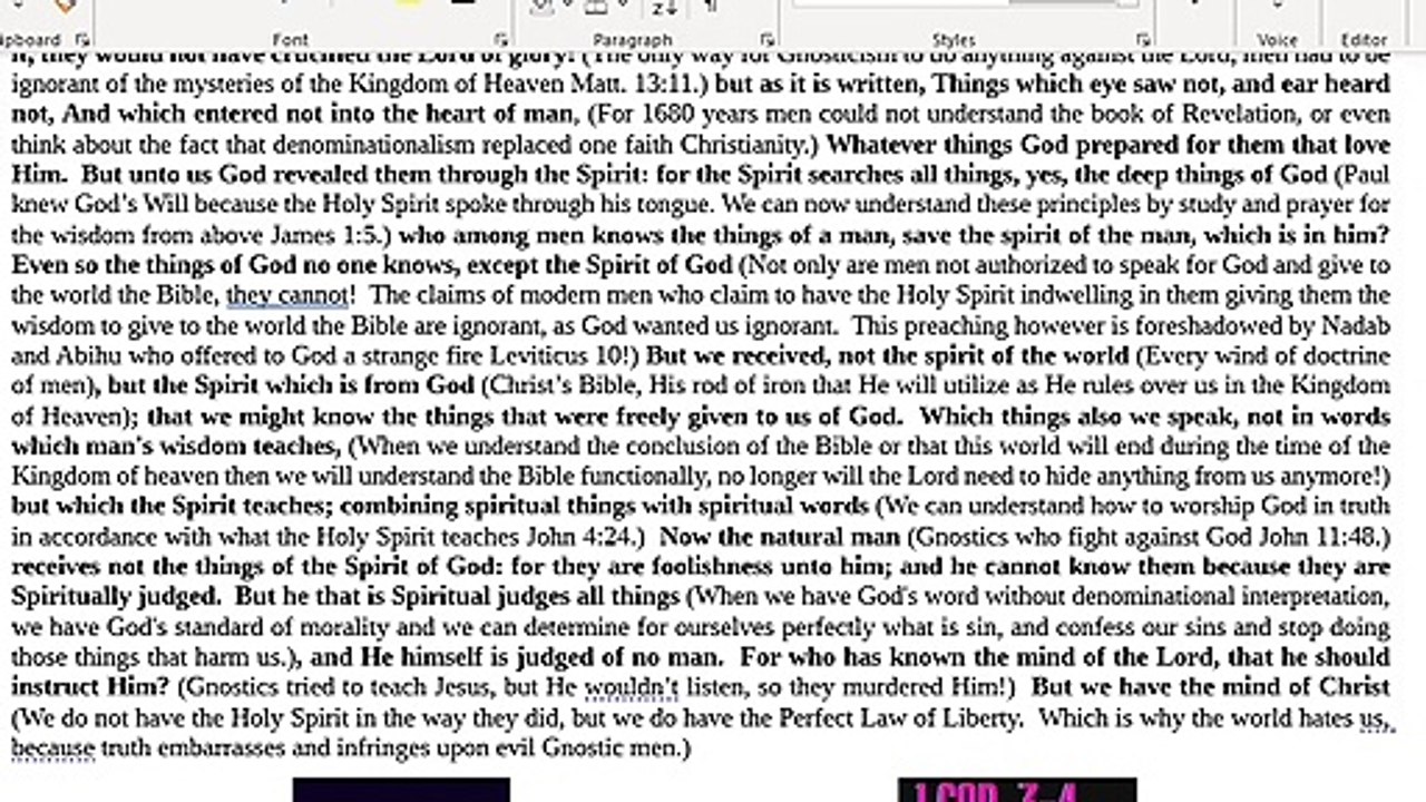 1 Cor. 2. Question #2: "Why has the Bible been hidden from humanity for 1680 years 1 Cor. 2:7?"