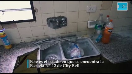 Este es el estado en que se encuentra la Escuela Nº 12 de City Bell