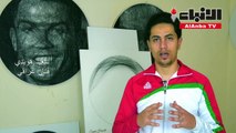 فنان عراقي يرسم لوحاته بالمسامير والخيوط