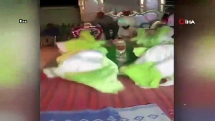 سقوط مدوي لعروس في حفل زفافها