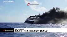 شاهد-غرق سفينة قبالة سردينا الإيطالية