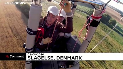 شاهد- 12 شخصا يتنافسون على لقب بطل ركوب المنطاد في الدنمارك…