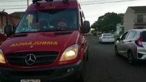 Motociclista fica ferido na Rua Aparecida do Norte, no Pioneiros Catarinenses