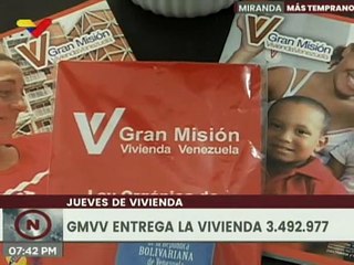 GMVV entrega la vivienda 3 millones 492 mil 977 en el municipio Guaicaipuro del estado Miranda