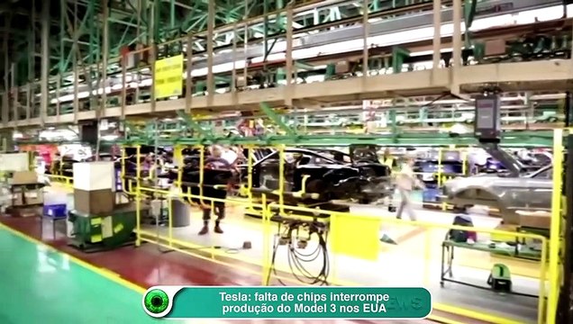 Tesla- falta de chips interrompe produção do Model 3 nos EUA
