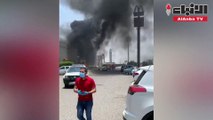 السيطرة على حريق اندلع في واجهة أحد أسواق الجملة بمنطقة الشويخ الصناعية