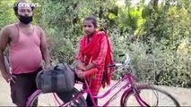 شاهد- فتاة عمرها 15 سنة تقطع بوالدها مسافة 1200 كلم في الهند على متن دراجة هوائية…