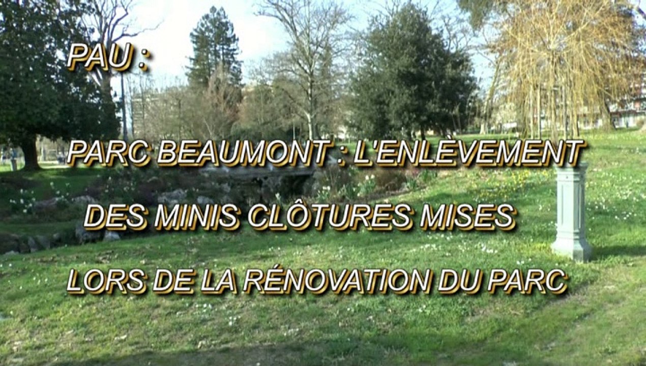 LES DÉCEPTIONS DE MICHOU64 W-D.D. - 23 FÉVRIER 2021 - PAU -  PARC BEAUMONT L'ENLÈVEMENT DES MINI CLÔTURES MISES LORS DE LA RÉNOVATION DU PARC