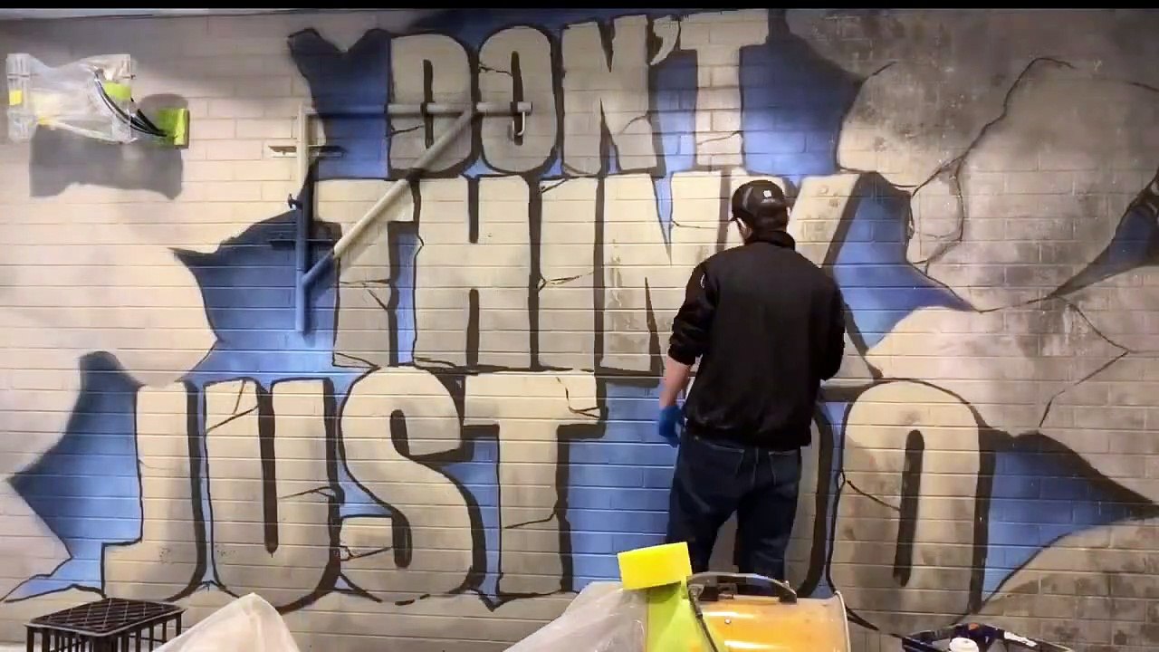 Granite Graffiti Gym Mural - Timelapse
