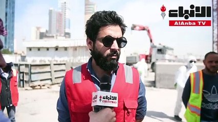 «الأنباء» في مشروع تطوير «الدائري الأول».. تعقيم دائم وفحص يومي للعاملين