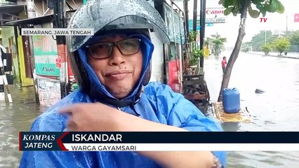 Banjir rendam jalan dan sekolahan di Kaligawe