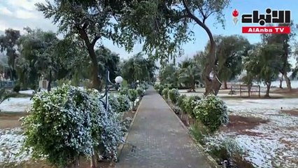 الثلوج تغطي العاصمة العراقية بغداد