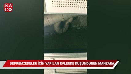 Download Video: TOKİ'nin depremzedeler için yaptığı evlerin banyo ve tuvaletleri su akıtıyor