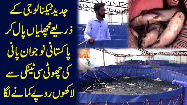 Jadeed Technology k zariye machlia paal kar Pakistani nojwan Pani ki choti si tanki se Lakho ropay kamanay laga