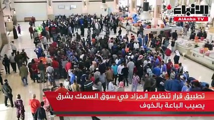 تطبيق قرار تنظيم المزاد في سوق السمك بشرق يصيب الباعة بالخوف