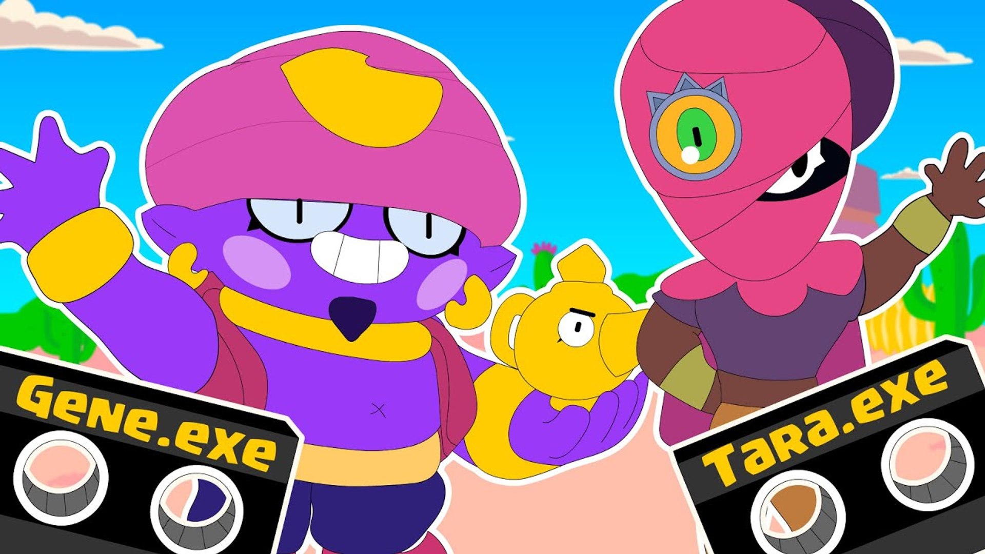 Gene Vs Tara Funny Moments Brawl Stars Animation Video Dailymotion - brawl stars shelly exe