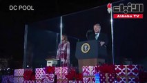 ترامب وزجته ميلانيا يشاركان في حفل إضاءة شجرة الميلاد في واشنطن