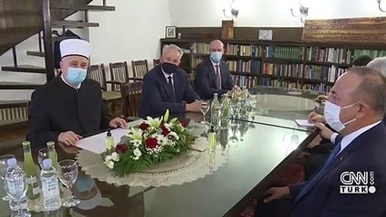 Bakan Çavuşoğlu, Zagreb'de Müftü Hasanoviç'i ziyaret etti