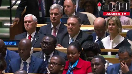 وزير التجارة الأميركييغطفي نوم عميق خلال كلمة ترامب في الأمم المتحدة
