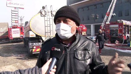 Başkent’teki depo yangının görgü tanığı İHA’ya konuştu: 'Sabah işçiler gelince içeri girdiler, yangın var diye koşuşturdular'