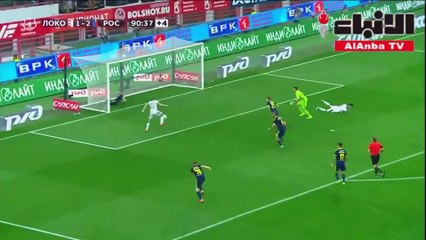 لاعب روسي ينقذ فريقه من هدف بطريقةانتحارية