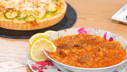 Quiche courgette poulet, Borghol, Brownies - Koujinet Elyoum m3a malek 04 Ep 15