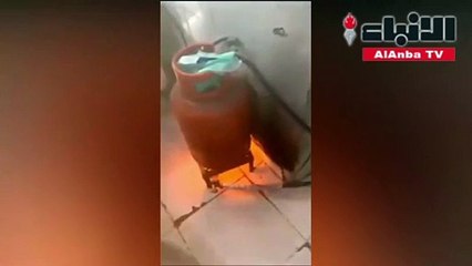 نار تحت أسطوانة الغاز لزيادة التدفق