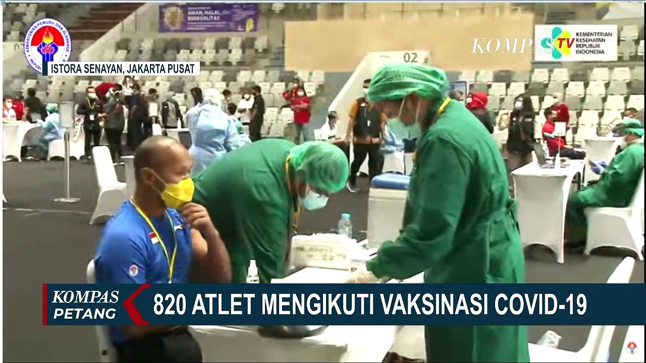 820 Atlet Ikuti Vaksinasi Corona di Istora Senayan Jakarta