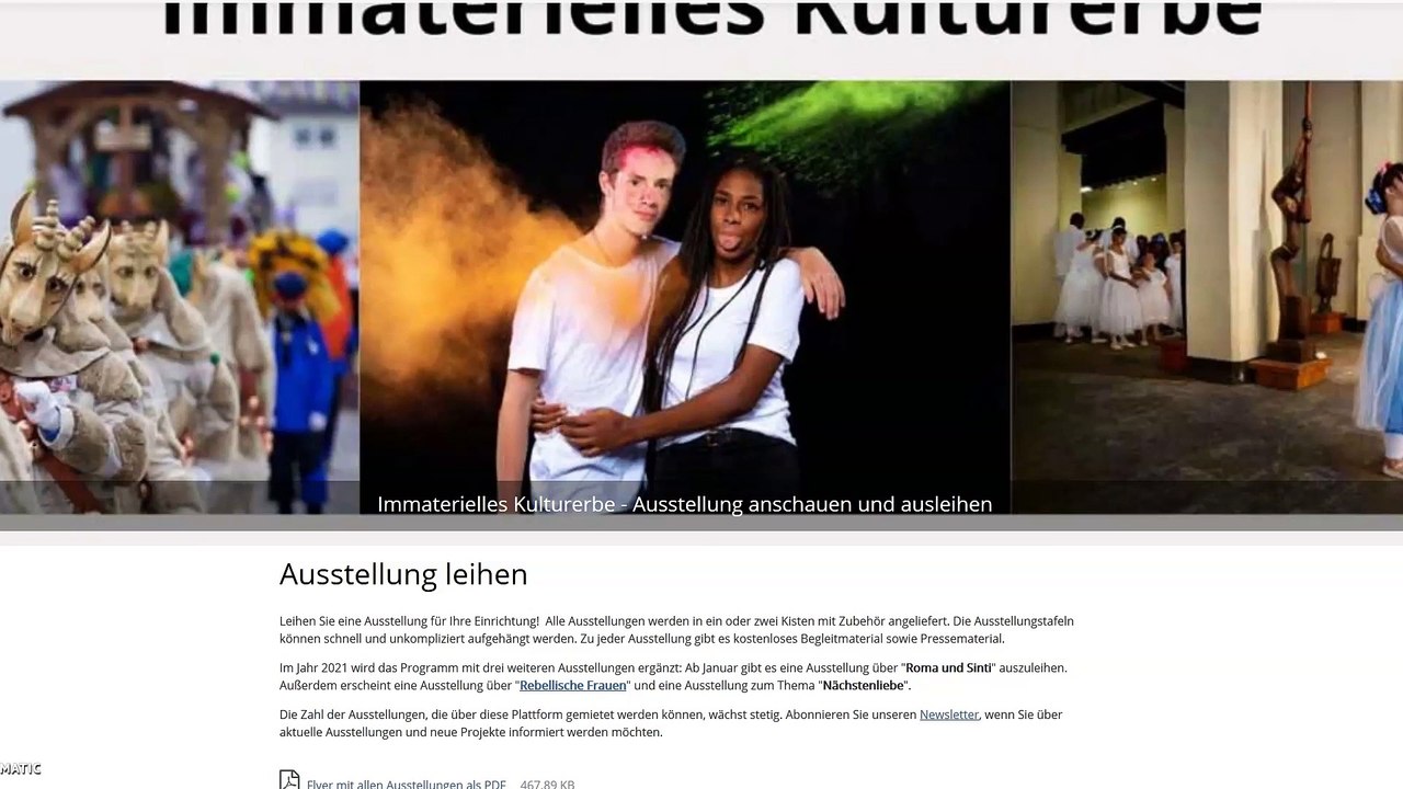 ausstellungen leihen Projektvorstellung