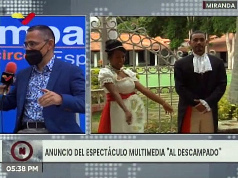 Min. Ernesto Villegas presenta propuesta artística del espectáculo multimedia " Al Descampado" en la Casona Cultural de Caracas