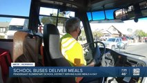 School buses deliver meals to students around the Valley