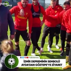 İzmir depreminin sembolü Ayda'dan Göztepe'ye ziyaret